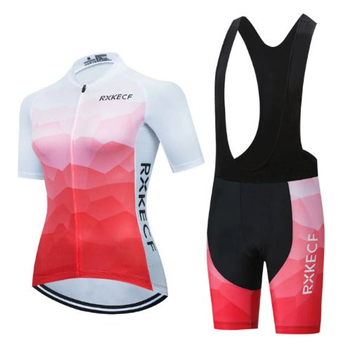 Set BORA con maglia da ciclismo traspirante e pantaloncini con bretelle