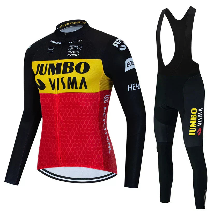 Jumbo-Visma | Set di abbigliamento ciclistico a maniche lunghe professionale