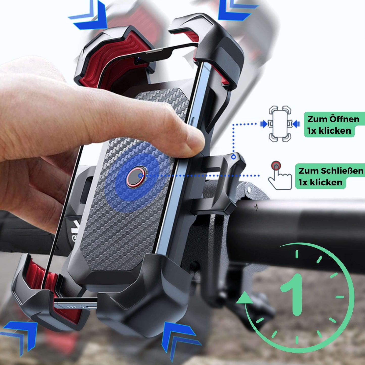 Supporto per telefono a 360° SmartBike | Compatibile con tutti gli smartphone