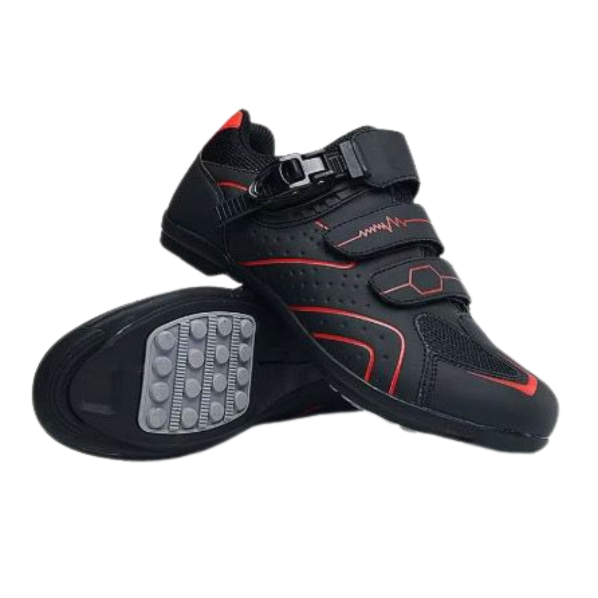 Scarpe da ciclismo unisex con fibbia e lacci