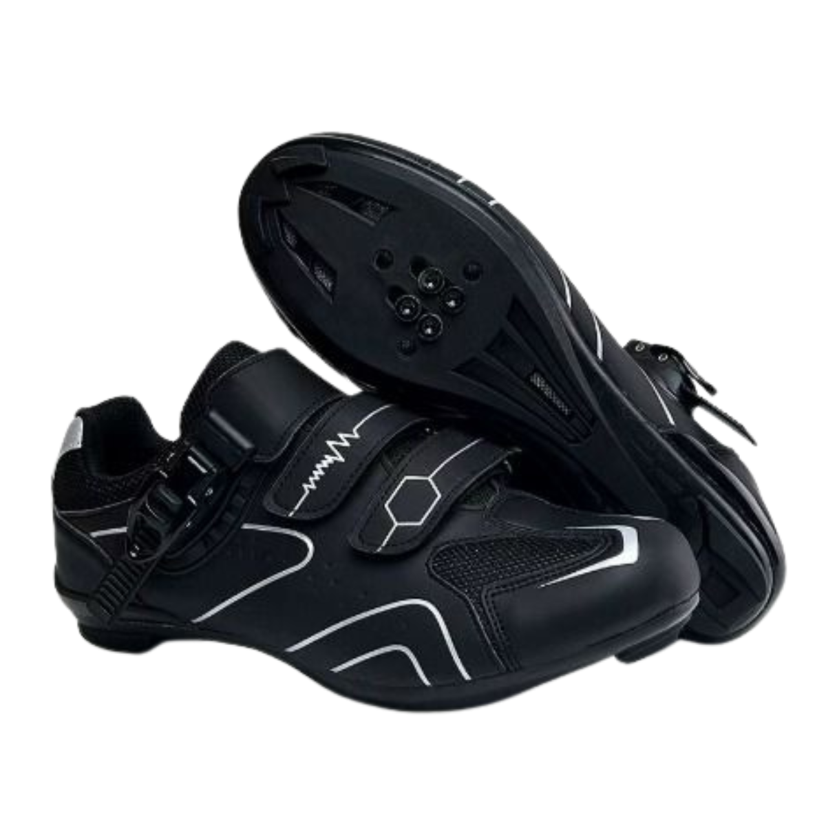 Scarpe da ciclismo unisex con fibbia e lacci