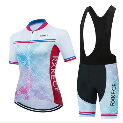 Set BORA con maglia da ciclismo traspirante e pantaloncini con bretelle