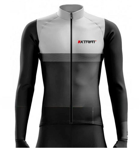 XTRIAT Maglia invernale da ciclismo per uomo | Fodera in pile, caldo e resistente al freddo