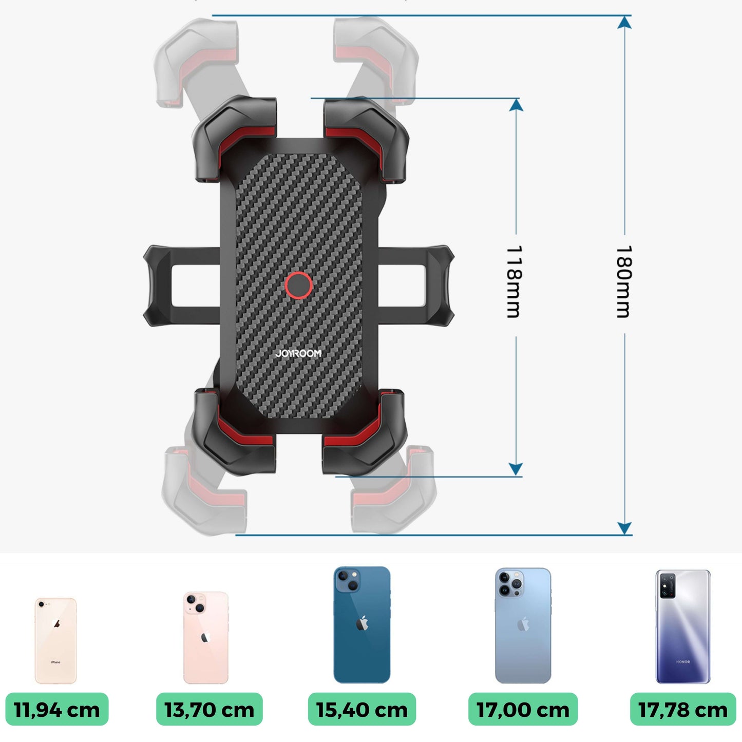 Supporto per telefono a 360° SmartBike | Compatibile con tutti gli smartphone