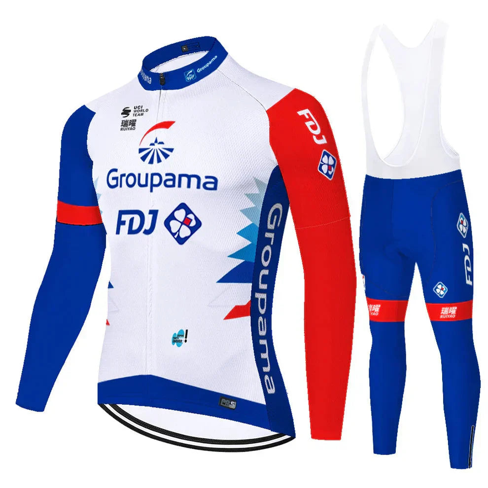FDJ | Completo da ciclismo professionale a maniche lunghe