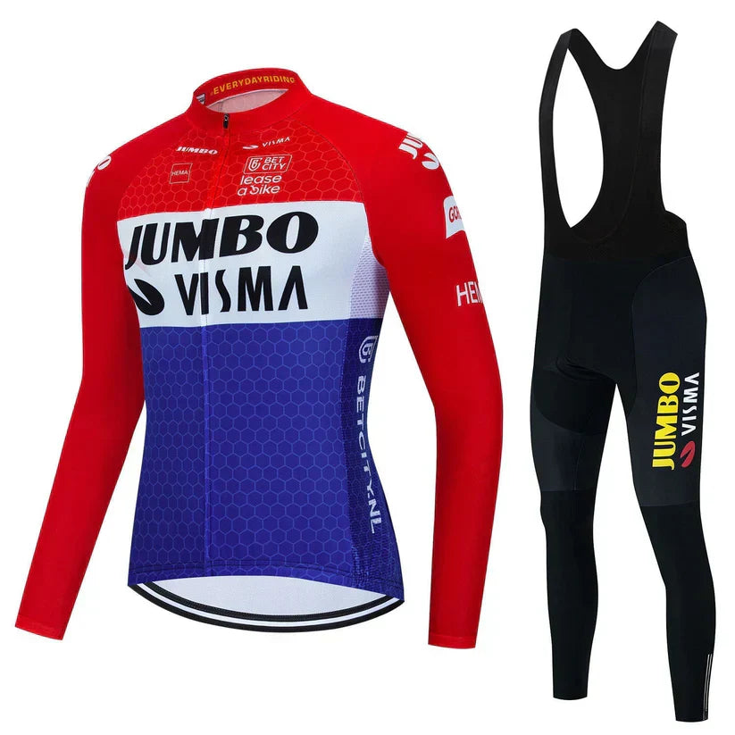 Jumbo-Visma | Set di abbigliamento ciclistico a maniche lunghe professionale