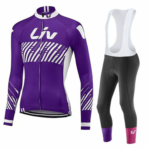 LIV V2 | PRO set di abbigliamento invernale da ciclismo per donne con pantaloncini con bretelle