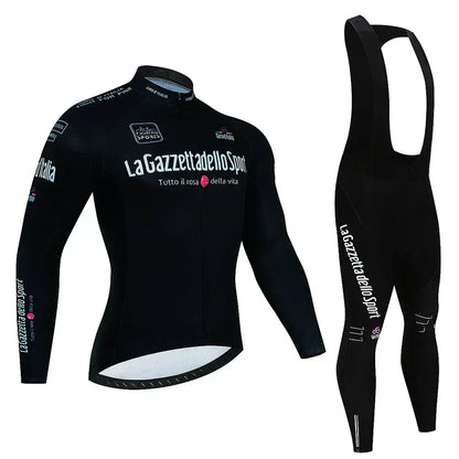 Giro d’Italia | Maglia da ciclismo professionale a maniche lunghe – versione con fodera in pile