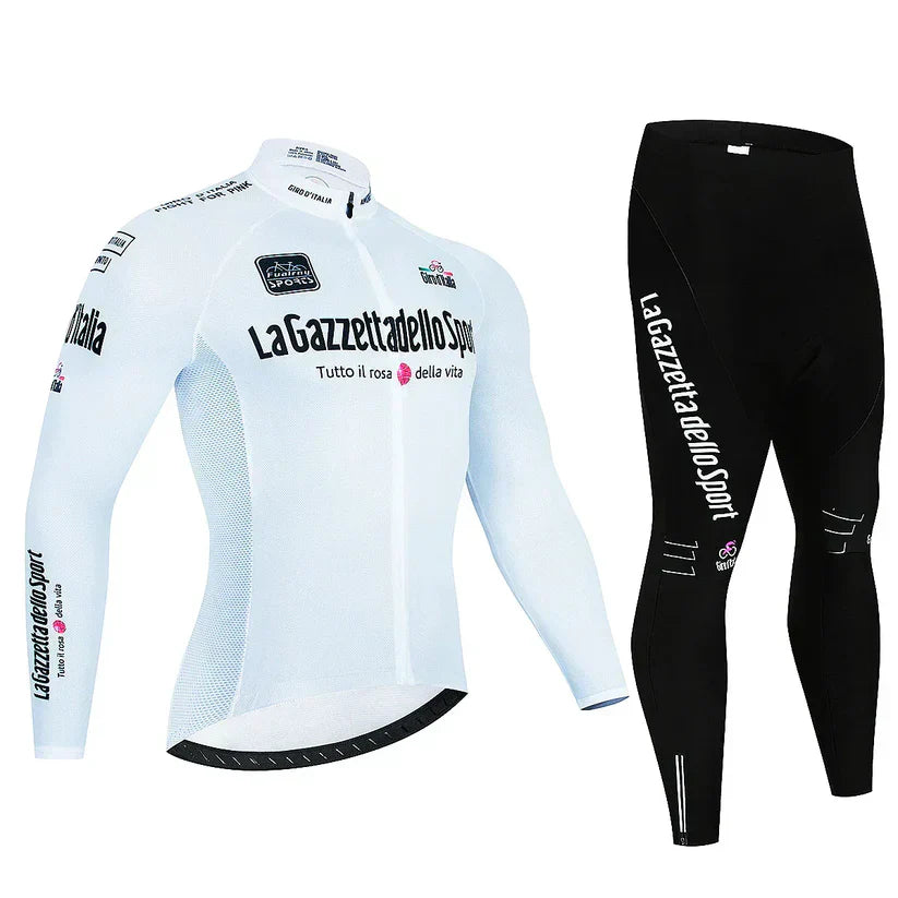 Giro d’Italia | Maglia da ciclismo professionale a maniche lunghe – versione con fodera in pile