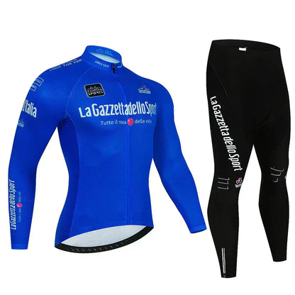 Giro d’Italia | Maglia da ciclismo professionale a maniche lunghe – versione con fodera in pile