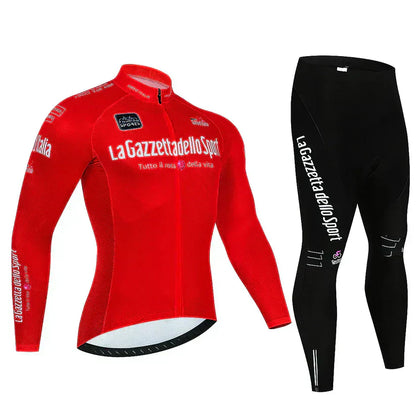 Giro d’Italia | Maglia da ciclismo professionale a maniche lunghe – versione con fodera in pile
